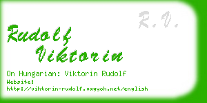 rudolf viktorin business card